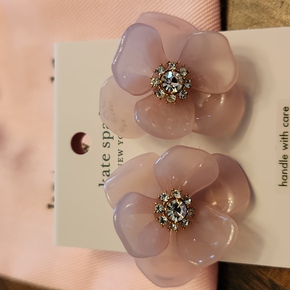 Kate SpadeSlice Of Stone Blush Flower Stud Earrings - Picture 2 of 3